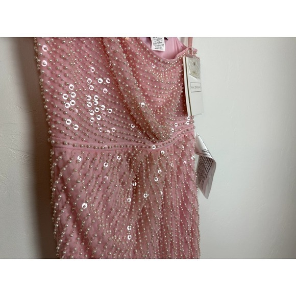 NWT Mac Duggal 93735 Pink One Shoulder (Missing Jewels) sz 4 - Picture 9 of 13